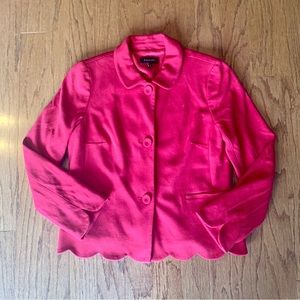 Talbots Red Scalloped Blazer